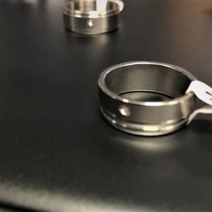 Stainless Steel CZ Screw Ring - Unisex